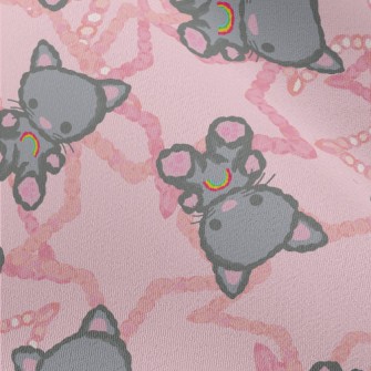 Cute Rainbow Teddy Cat Chiffon