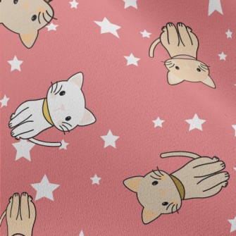 Cartoon Cat With Stars Chiffon