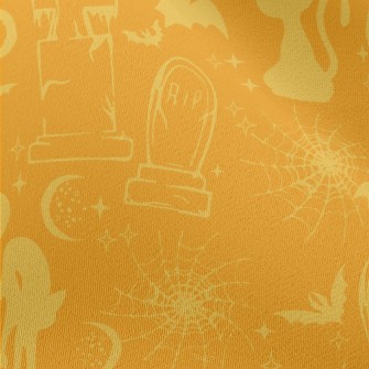 Halloween Elements Silhouette Chiffon