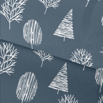 Hand Drawn Winter Forest Waterproof Oxford