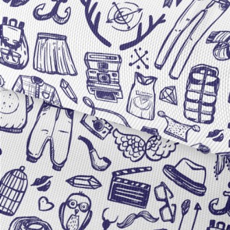 Trendy Fashion Doodles Waterproof Oxford