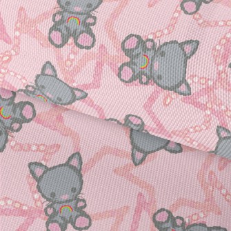 Cute Rainbow Teddy Cat Waterproof Oxford