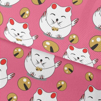Japanese Lucky Cat Waterproof Oxford