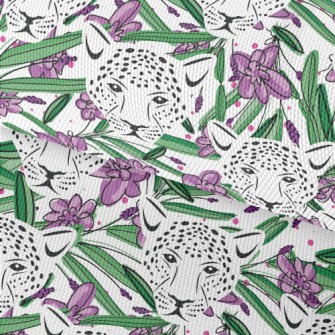 Cheetah In The Flowers Waterproof Oxford