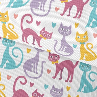 Colorful Cartoon Cat Waterproof Oxford