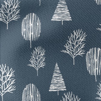 Hand Drawn Winter Forest Waterproof Canvas
