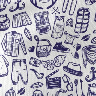 Trendy Fashion Doodles Waterproof Canvas