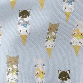 Cat Ice Cream Cone Waterproof Canvas