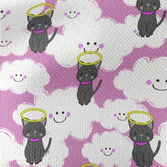 Angel Cat In Heaven Waterproof Canvas