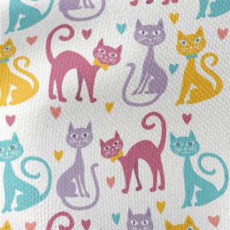 Colorful Cartoon Cat Waterproof Canvas