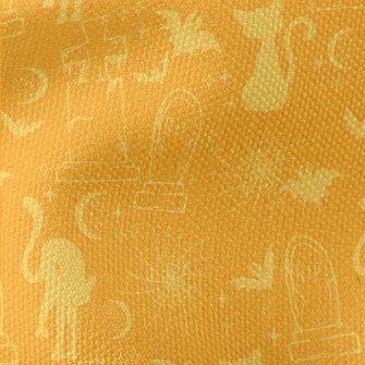 Halloween Elements Silhouette Waterproof Canvas