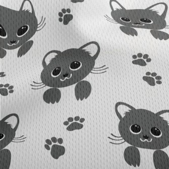 Cute Big Eyes Cat Athletic Mesh Flat Back