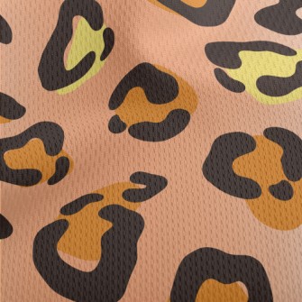 Two-tone Leopard Print Athletic Mesh Flat Back