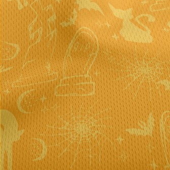 Halloween Elements Silhouette Athletic Mesh Flat Back