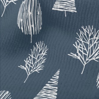 Hand Drawn Winter Forest Terry
