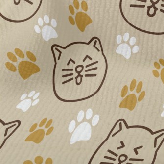 Japanese Style Smiling Cat And Terry