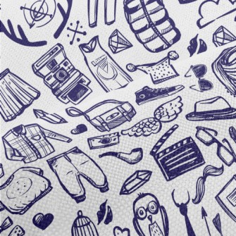 Trendy Fashion Doodles Performance Linen