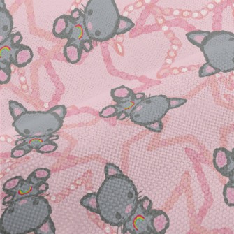 Cute Rainbow Teddy Cat Performance Linen