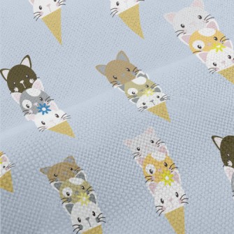 Cat Ice Cream Cone Performance Linen