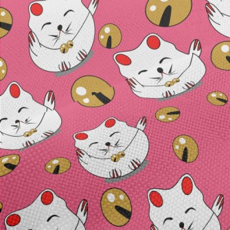 Japanese Lucky Cat Performance Linen