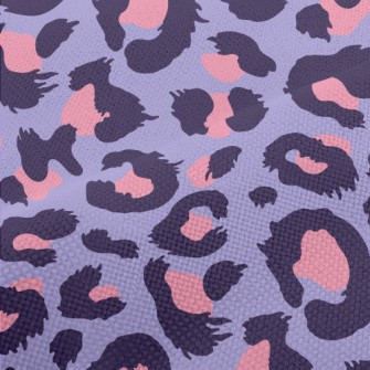 Pink And Purple Leopard Print Performance Linen