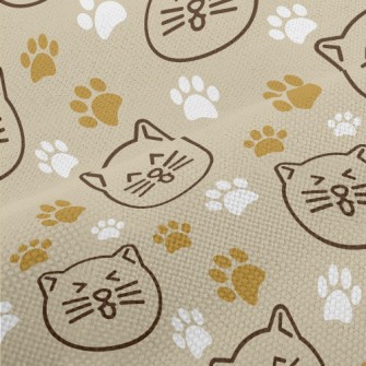 Japanese Style Smiling Cat And Performance Linen