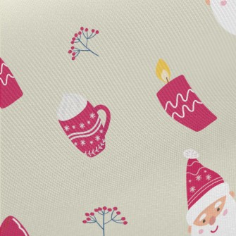 Cute Santa Claus Doodle Twill