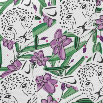Cheetah In The Flowers Twill