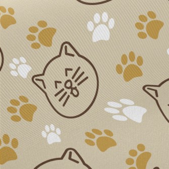 Japanese Style Smiling Cat And Twill