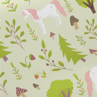 Elegant Forest Unicorn Twill