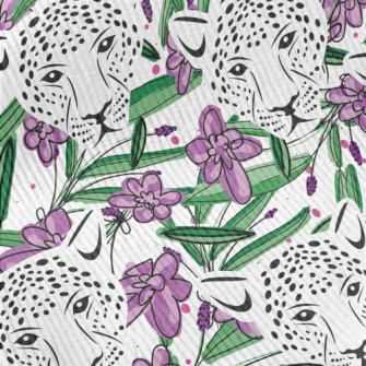 Cheetah In The Flowers Standard Corduroy