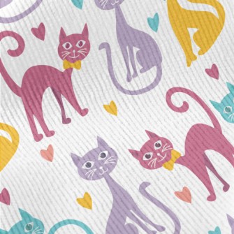 Colorful Cartoon Cat Standard Corduroy