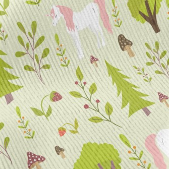 Elegant Forest Unicorn Standard Corduroy