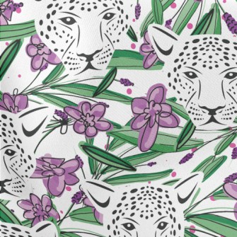 Cheetah In The Flowers Stretch Ponte