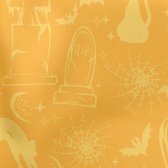 Halloween Elements Silhouette Stretch Ponte