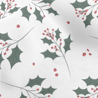 Eastern Blue Twigs And Berries Micro Fleece