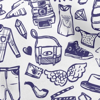 Trendy Fashion Doodles Micro Fleece
