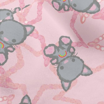 Cute Rainbow Teddy Cat Micro Fleece