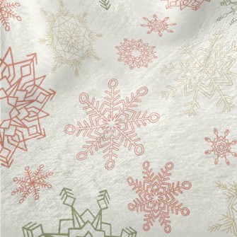 Colorful Beautiful Snowflakes Minky