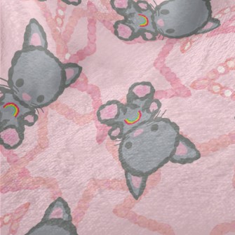 Cute Rainbow Teddy Cat Minky