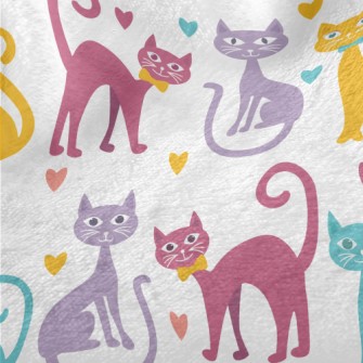 Colorful Cartoon Cat Minky