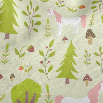 Elegant Forest Unicorn Minky