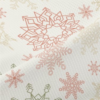 Colorful Beautiful Snowflakes Piqué