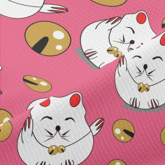 Japanese Lucky Cat Piqué