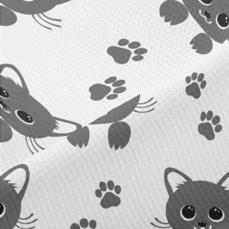 Cute Big Eyes Cat Piqué