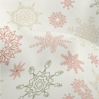 Colorful Beautiful Snowflakes Lightweight Performance Linen