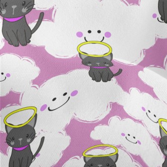 Angel Cat In Heaven Lightweight Performance Linen