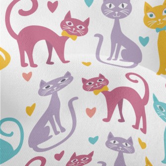 Colorful Cartoon Cat Lightweight Performance Linen