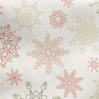 Colorful Beautiful Snowflakes Jersey Backed Fleece