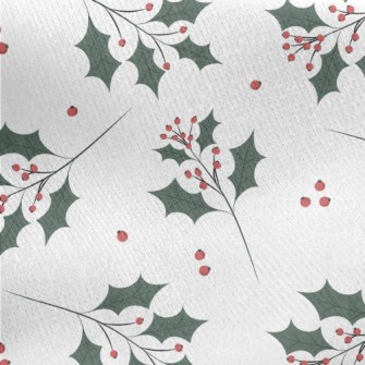 Eastern Blue Twigs And Berries Jersey Backed Fleece